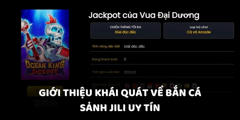 giới thiệu khái quát về bắn cá sảnh JILI